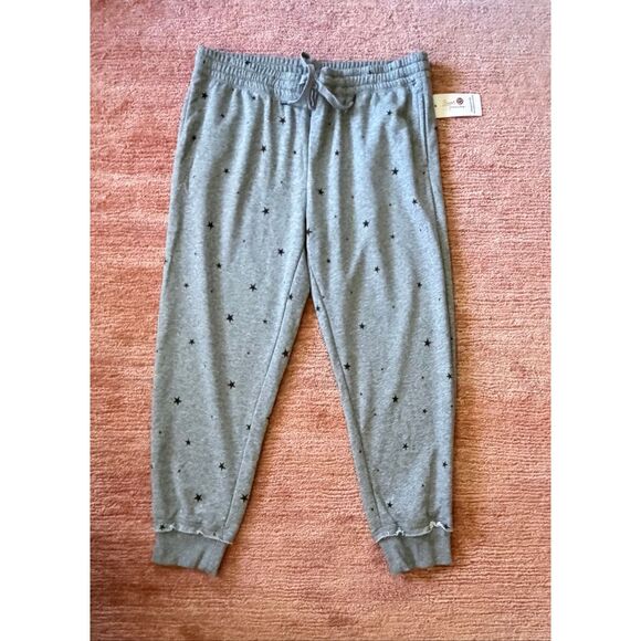 Secret Treasures Star Print Gray Sleep Jogger Pants Cuffed Lounge XL NWT - Picture 1 of 9